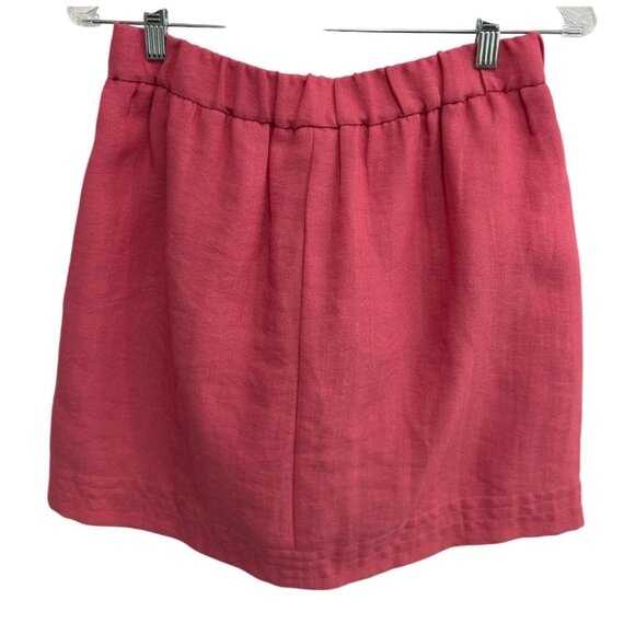 Loft Womens Pink Elastic Waist Skirt Pockets Size S - Picture 2 of 9